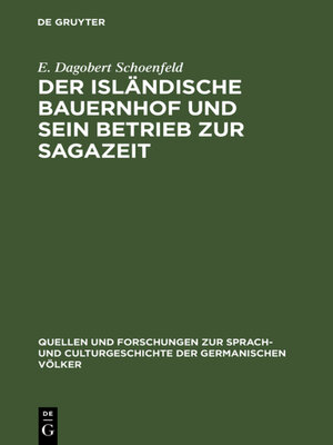 cover image of Der isländische Bauernhof und sein Betrieb zur Sagazeit